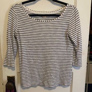 - Blue and white striped aerie top